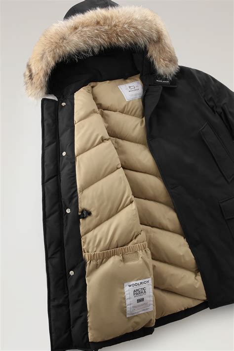 Arctic Parka in Ramar Cloth con pelliccia removibile Uomo nero .